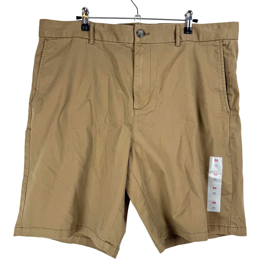 Old‎ Navy Mens Slim Fit Built In Flex Chino Shorts Tan Size 38 9 Inseam